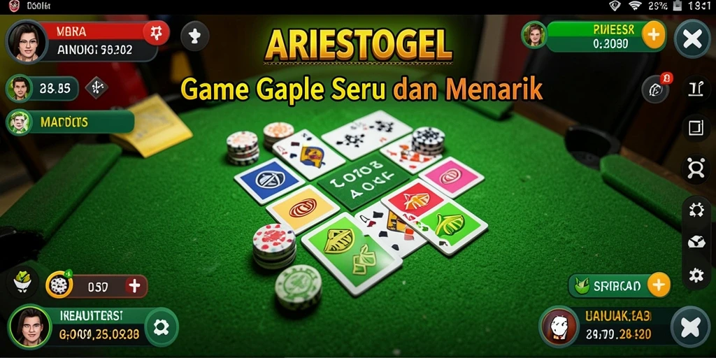 Gameplay ARIESTOGEL yang seru dalam permainan Gaple.