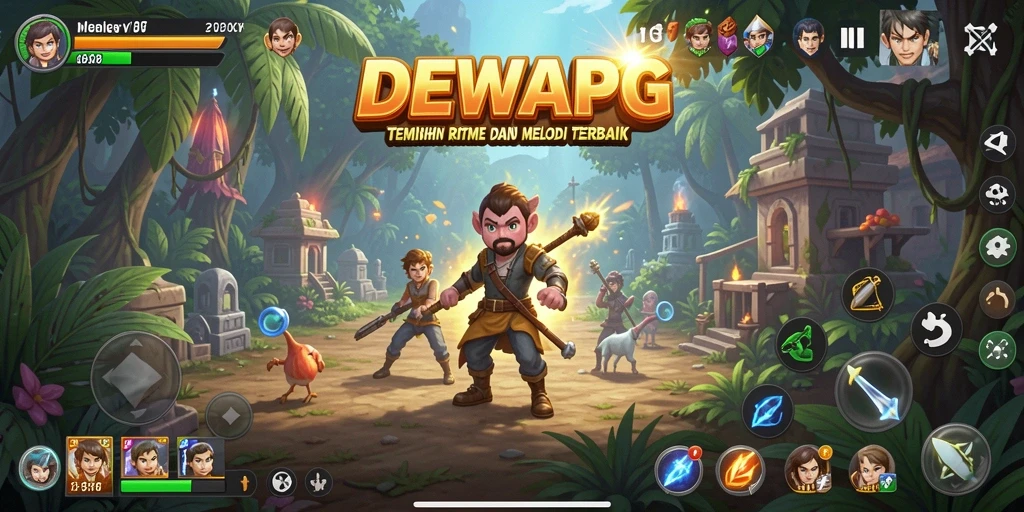 Gameplay menarik dengan berbagai pilihan lagu dalam DEWAPG.