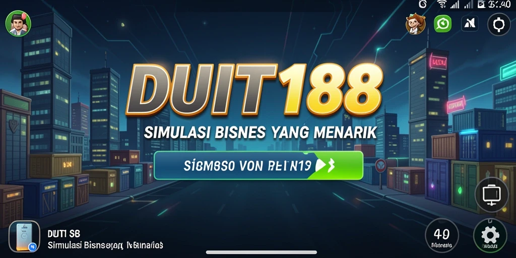 Tampilan gameplay menarik dari DUIT188 yang menampilkan simulasi bisnis yang menantang.