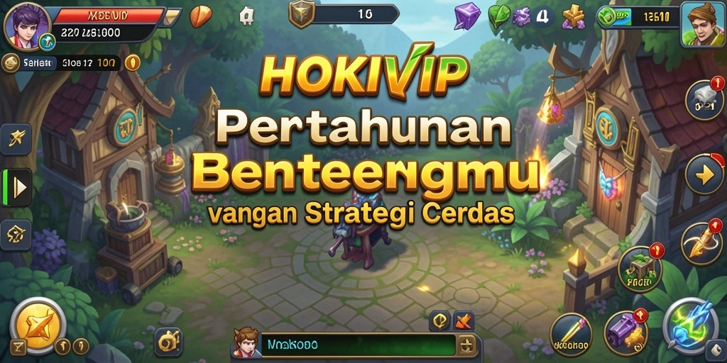 Tangkapan layar gameplay HOKIVIP yang menunjukkan strategi Tower Defense yang dinamis.