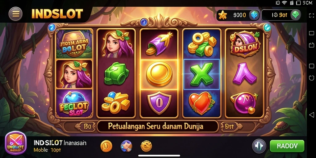 Tampilan menarik dari gameplay petualangan INDSLOT.