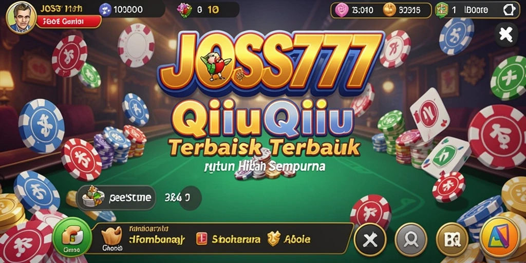Tampilan gameplay seru dari JOSS777 menunjukkan strategi QiuQiu yang mendebarkan.