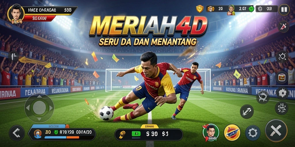 Screenshot gameplay MERIAH4D menampilkan aksi olahraga yang mendebarkan.