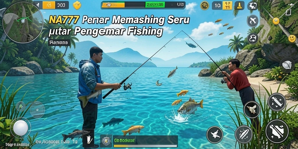 Screenshot gameplay NA777 menampilkan aksi memancing yang menegangkan.