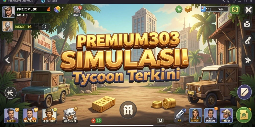 Tampilan menarik dari gameplay <strong>PREMIUM303</strong> yang menggambarkan simulasi tycoon.