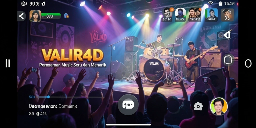 Tampilan gameplay menarik dari VALIR4D dengan berbagai lagu musik.